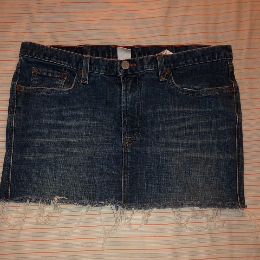 Lucky Brand Distressed Jean Mini Skirt, 12/31